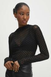 ANSWEAR bluza femei, culoarea negru, modelator BBYH-BDD028_99X