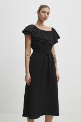 ANSWEAR rochie culoarea negru, mini, evazati BBYH-SSD02A_99X