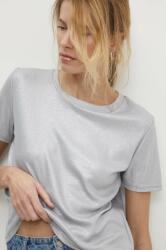 Answear Lab tricou femei, culoarea argintiu BBYH-TSD006_SLV