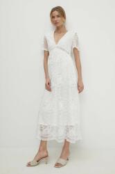 ANSWEAR rochie culoarea alb, maxi, evazati BBYH-SUD0BN_00X