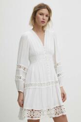 ANSWEAR rochie culoarea alb, mini, evazati BBYH-SUD0AU_00X