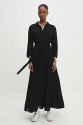ANSWEAR rochie culoarea negru, maxi, evazati BBYH-SUD05S_99X