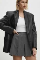 Answear Lab fustă pantaloni culoarea gri, neted, high waist BBYH-SZD01E_90X