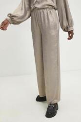 Answear Lab pantaloni femei, culoarea auriu, lat, high waist BBYH-SPD01F_10Y