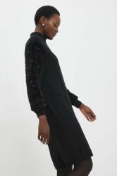 ANSWEAR rochie culoarea negru, mini, oversize BBYH-SUD04I_99X