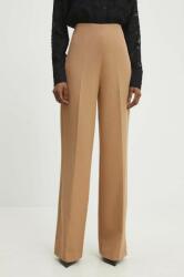 Answear Lab pantaloni femei, culoarea bej, lat, high waist BBYH-SPD02Z_80X