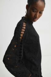 ANSWEAR bluza femei, culoarea negru, neted BBYH-BDD048_99X