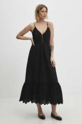 ANSWEAR rochie culoarea negru, maxi, evazati BBYH-SUD0BW_99X