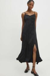ANSWEAR rochie culoarea negru, maxi, evazati BBYH-SUD07C_99X