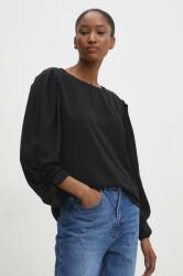 ANSWEAR bluza femei, culoarea negru, neted BBYH-BDD03E_99X