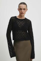 ANSWEAR pulover de bumbac culoarea negru, light BBYH-SWD02N_99X
