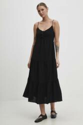 ANSWEAR rochie culoarea negru, maxi, evazati BBYH-SSD01E_99X