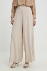 Answear Lab pantaloni femei, culoarea bej, lat, high waist BBYH-SPD03B_80X