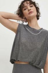 ANSWEAR bluza femei, culoarea gri, cu imprimeu BBYH-BDD021_90X