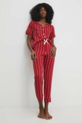 Answear Lab pijama femei, culoarea rosu BBYH-BID03F_33X