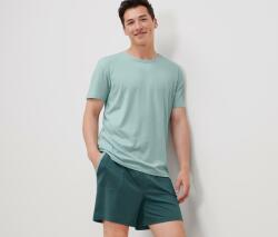 Tchibo Rövidnadrágos pizsama modállal A felsőrész vízkék A nadrág zöldeskék XL