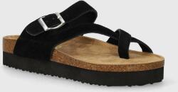 Answear Lab papuci din piele femei, culoarea negru, cu platforma BPYH-OBD01Z_99X