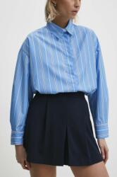 Answear Lab fustă pantaloni culoarea albastru marin, neted, high waist BBYH-SZD01E_59X