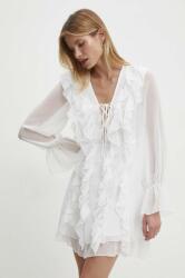 ANSWEAR rochie culoarea alb, mini, evazati BBYH-SUD09R_00X