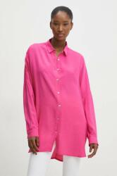 ANSWEAR camasa femei, culoarea roz, cu guler clasic, relaxed BBYH-KDD04A_30X