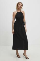 ANSWEAR rochie culoarea negru, maxi, evazată BBYH-SSD027_99X (asd91306.fjs)