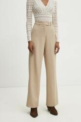 Answear Lab pantaloni femei, culoarea bej, drept, high waist BBYH-SPD01S_80X