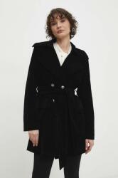 Answear Lab jachetă de catifea culoarea negru, de tranzitie BBYH-KUD01O_99X