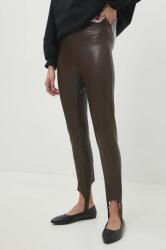 Answear Lab pantaloni femei, culoarea maro, mulata, high waist BBYH-SPD019_88X