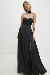 ANSWEAR rochie culoarea negru, maxi, evazati BBYH-SUD08B_99X