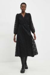 ANSWEAR rochie culoarea negru, mini, evazati BBYH-SUD04Z_99X
