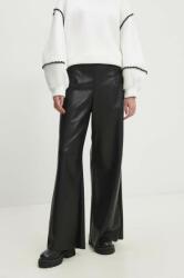 Answear Lab pantaloni femei, culoarea negru, evazati, high waist BBYH-SPD01W_99X
