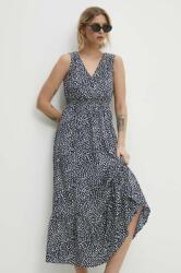 ANSWEAR rochie culoarea bleumarin, maxi, evazată BBYH-SSD018_59X (NL233846.gdb)
