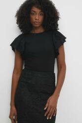 ANSWEAR bluza femei, culoarea negru, neted BBYH-BDD063_99X