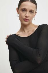 ANSWEAR bluza femei, culoarea negru, neted BBYH-BDD01T_99X