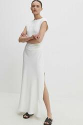 ANSWEAR rochie culoarea alb, maxi, evazati BBYH-SUD09P_00X