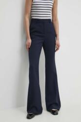 Answear Lab pantaloni femei, culoarea albastru marin, evazati, high waist BBYH-SPD030_59X