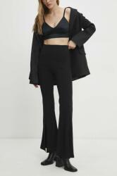 Answear Lab pantaloni femei, culoarea negru, evazati, high waist BBYH-SPD025_99X