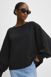 ANSWEAR bluza femei, culoarea negru, neted BBYH-BDD039_99X