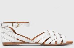 Answear Lab sandale de piele femei, culoarea alb BBYH-OBD076_00X