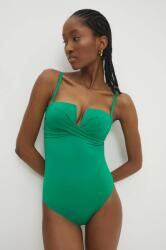 ANSWEAR costum de baie dintr-o bucată culoarea verde, cupa rigidizata BBYH-BID04L_77X Costum de baie dama