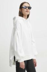 ANSWEAR bluza femei, culoarea alb, cu glugă, neted BBYH-BLD00O_00X