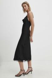 ANSWEAR rochie culoarea negru, maxi, evazati BBYH-SSD02B_99X