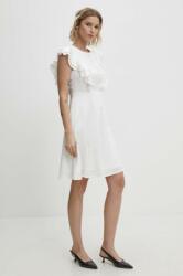 ANSWEAR rochie culoarea alb, mini, evazati BBYH-SSD025_00X