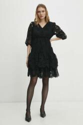 ANSWEAR rochie culoarea negru, mini, evazati BBYH-SUD06S_99X