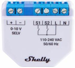 Shelly PLUS 0-10V Dimmer, WiFi-s okos eszköz lámpavezérlőhöz