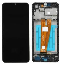 Samsung A045 Galaxy A04, LCD kijelző érintőplexivel, fekete (Gyári)