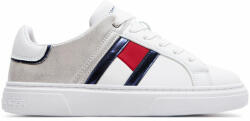 Tommy Hilfiger Sneakers Tommy Hilfiger Flag Low Cut Lace-Up Sneaker T3A9-33201-1355 S White/Silver X025