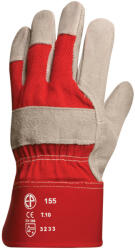 Coverguard Bőrkesztyű, Szürke Erős Marhahasíték Piros V. Kézhát10 (152h) (152h)