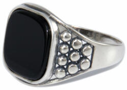 Ékszershop Fekete köves ezüst pecsétgyűrű (2160855)