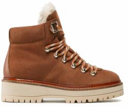 Tommy Hilfiger Trappers Tommy Hilfiger Leather Outdoor Flat Boot FW0FW06822 Maro